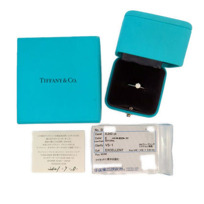 Tiffany & Co Solitaire Diamond Ring 52 Platinum