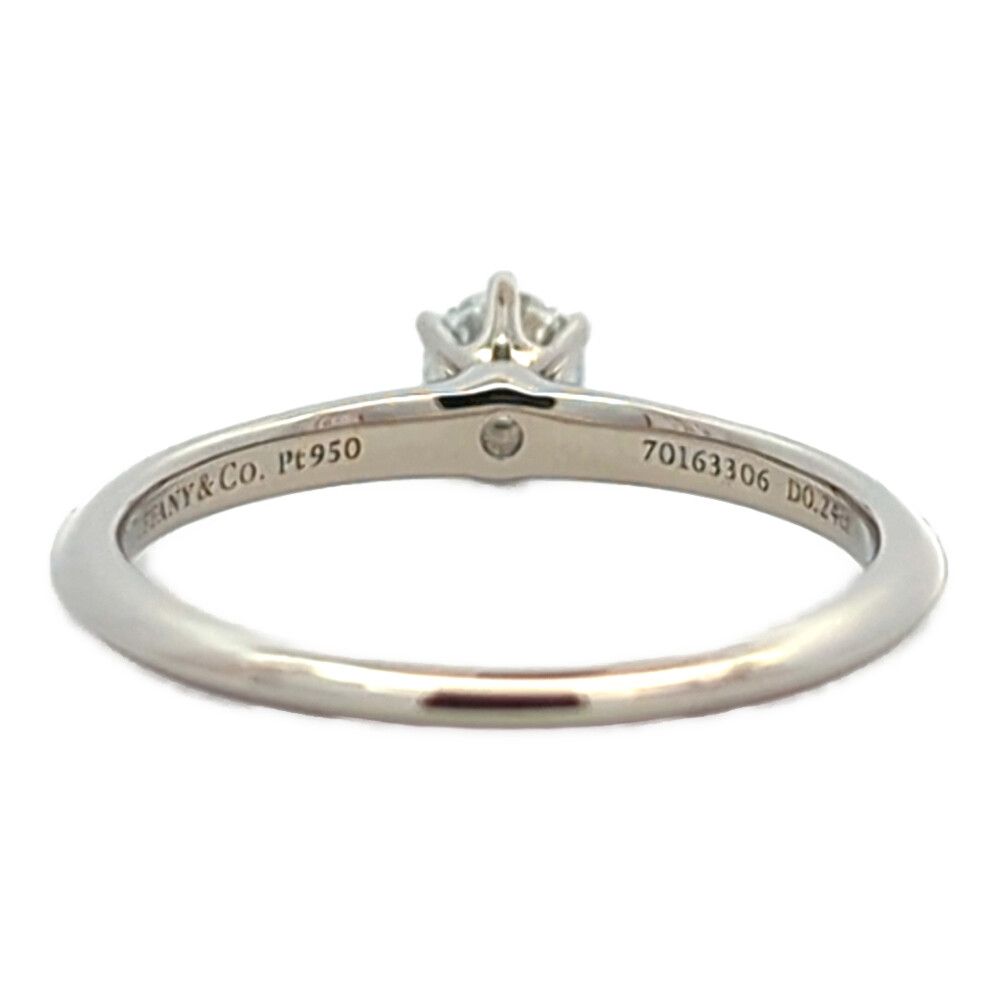 Tiffany & Co Solitaire Diamond Ring 52 Platinum