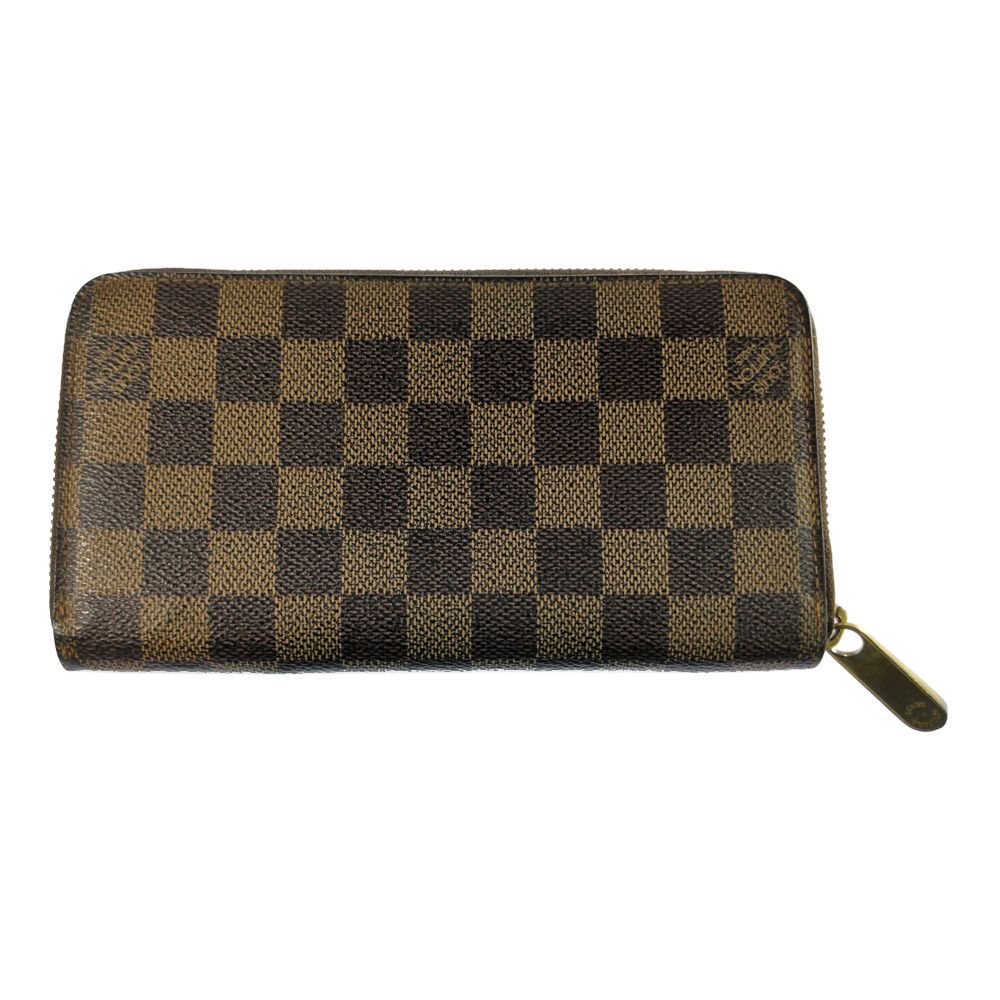Louis Vuitton Damier Zippy Wallet Zip Around Brown