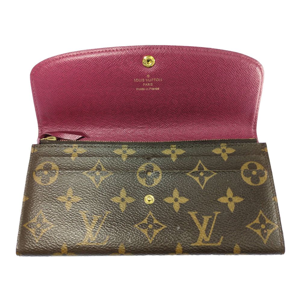 Louis Vuitton Monogram Portefeuille Emily Wallet Fuchsia