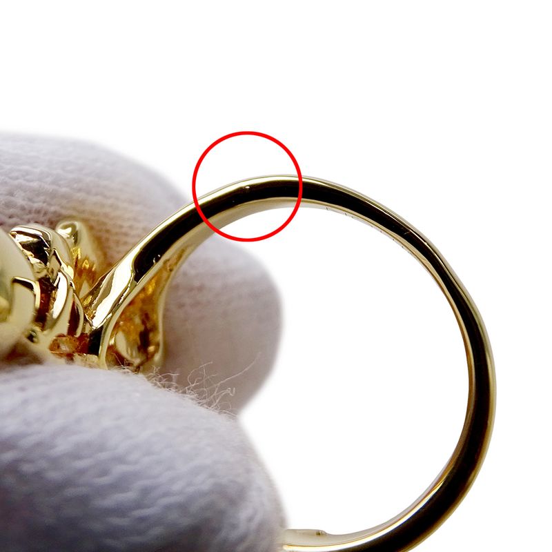 Louis Vuitton Ring LV Botanica Line Stone Gold M Flower Large