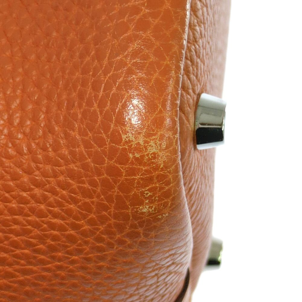 Hermes Picotin Silver Handbag Orange