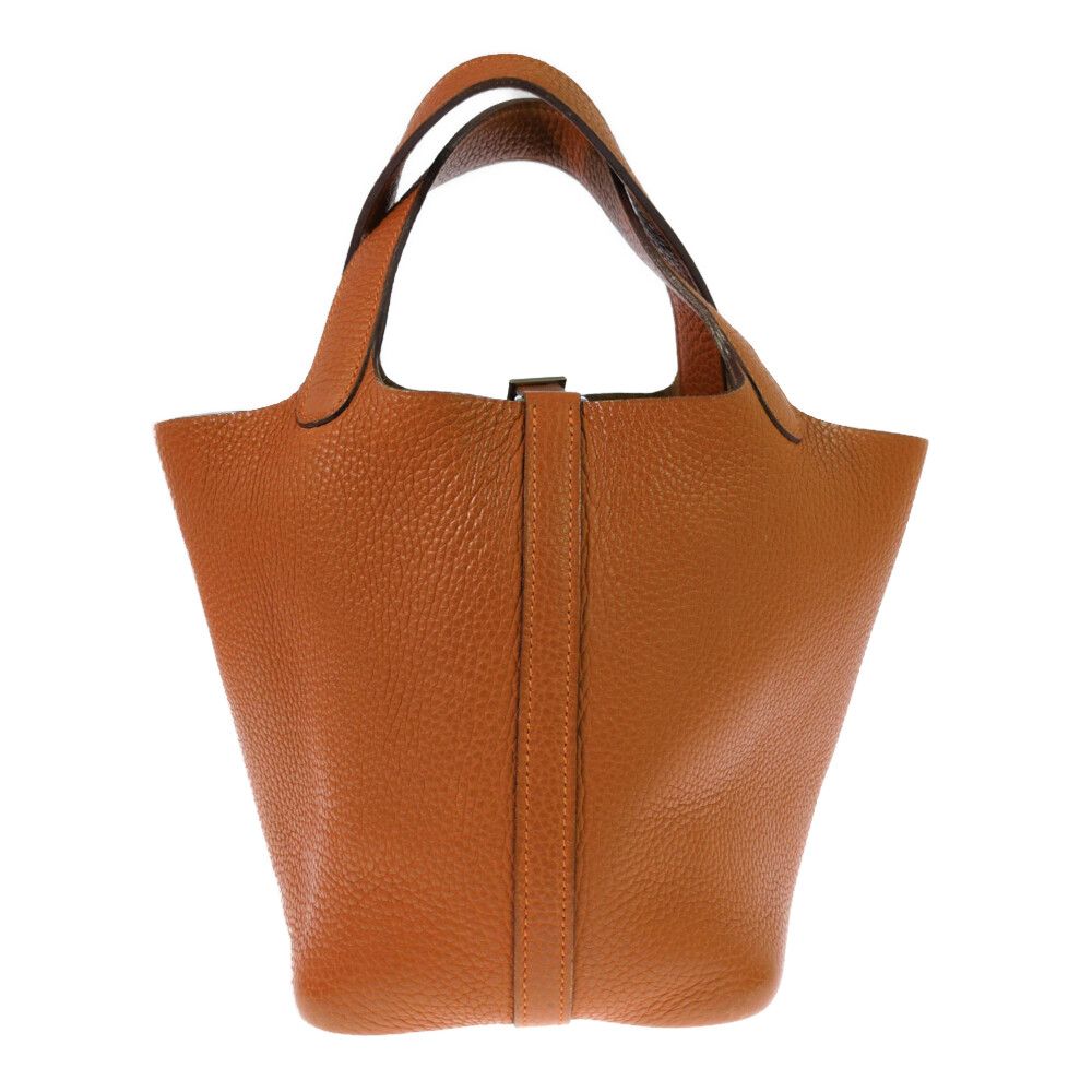 Hermes Picotin Silver Handbag Orange