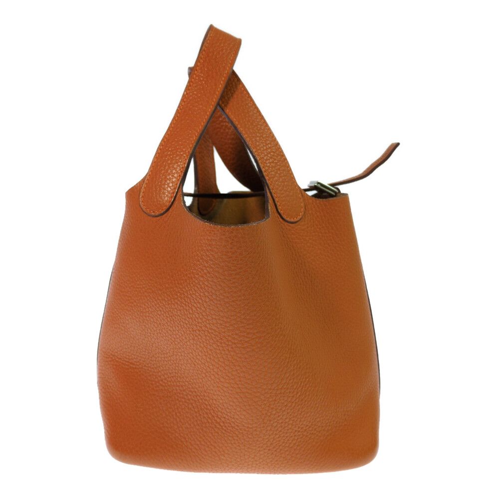 Hermes Picotin Silver Handbag Orange