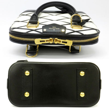 Louis Vuitton Alma BB Bubble Glam Leather White Black Quilted Gold 2-Way Bag
