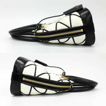 Louis Vuitton Alma BB Bubble Glam Leather White Black Quilted Gold 2-Way Bag