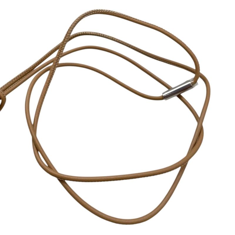 Hermes Necklace Buffalo Horn Pendant Equipe Blue Beige Brown
