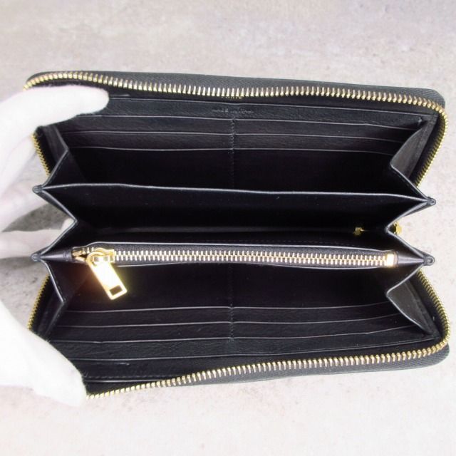 Saint Laurent Paris Cassandra Wallet Round Zip Logo Black