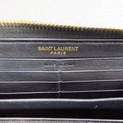 Saint Laurent Paris Cassandra Wallet Round Zip Logo Black