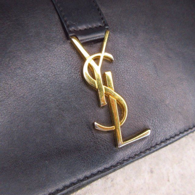 Saint Laurent Paris Cassandra Wallet Round Zip Logo Black
