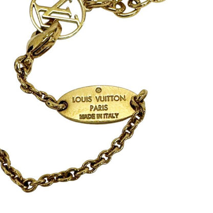 Louis Vuitton Necklace Essential Logo Pendant Gold