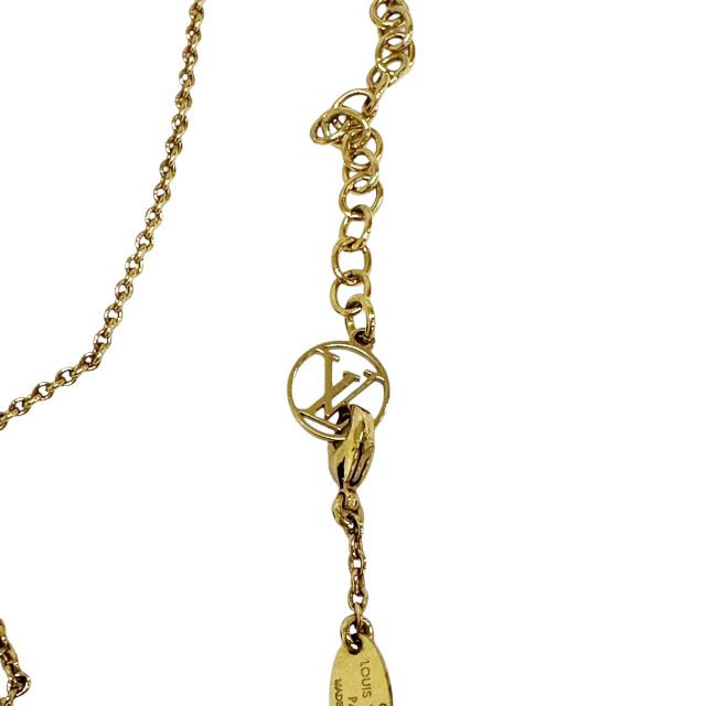 Louis Vuitton Necklace Essential Logo Pendant Gold