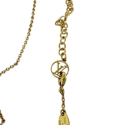 Louis Vuitton Necklace Essential Logo Pendant Gold