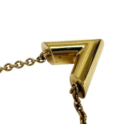 Louis Vuitton Necklace Essential Logo Pendant Gold