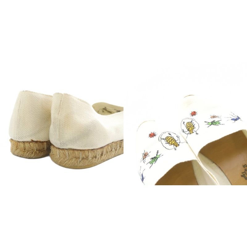 Hermes Flat Shoes Espadrilles White 35