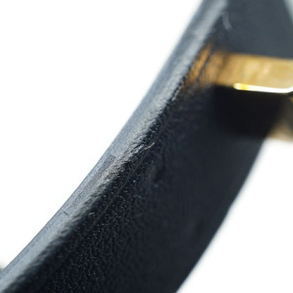 Hermes Asdoucle Bracelet Leather Black Gold T2