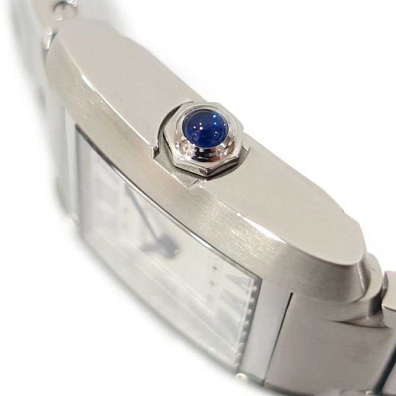 Cartier Tank Francaise Small SM Silver Stainless Steel Quartz Watch