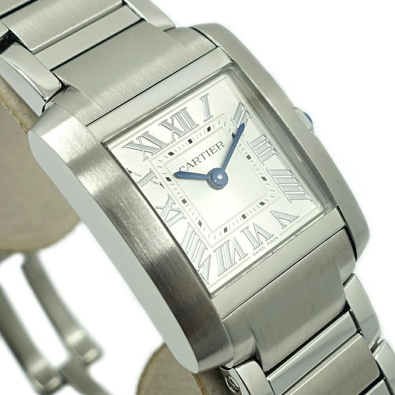 Cartier Tank Francaise Small SM Silver Stainless Steel Quartz Watch