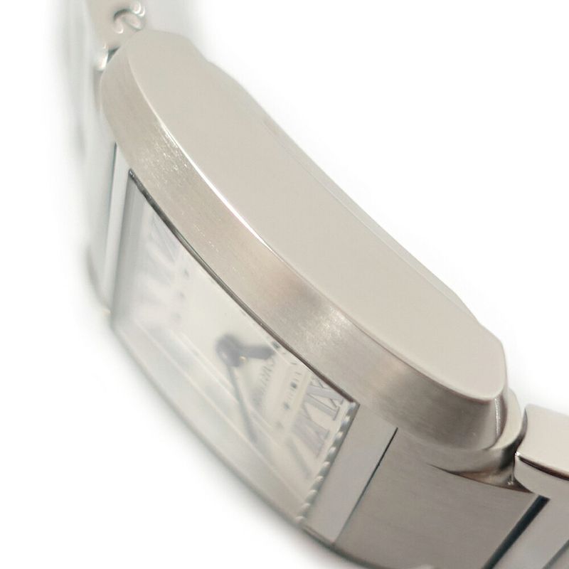 Cartier Tank Francaise Small SM Silver Stainless Steel Quartz Watch