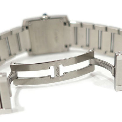 Cartier Tank Francaise Small SM Silver Stainless Steel Quartz Watch