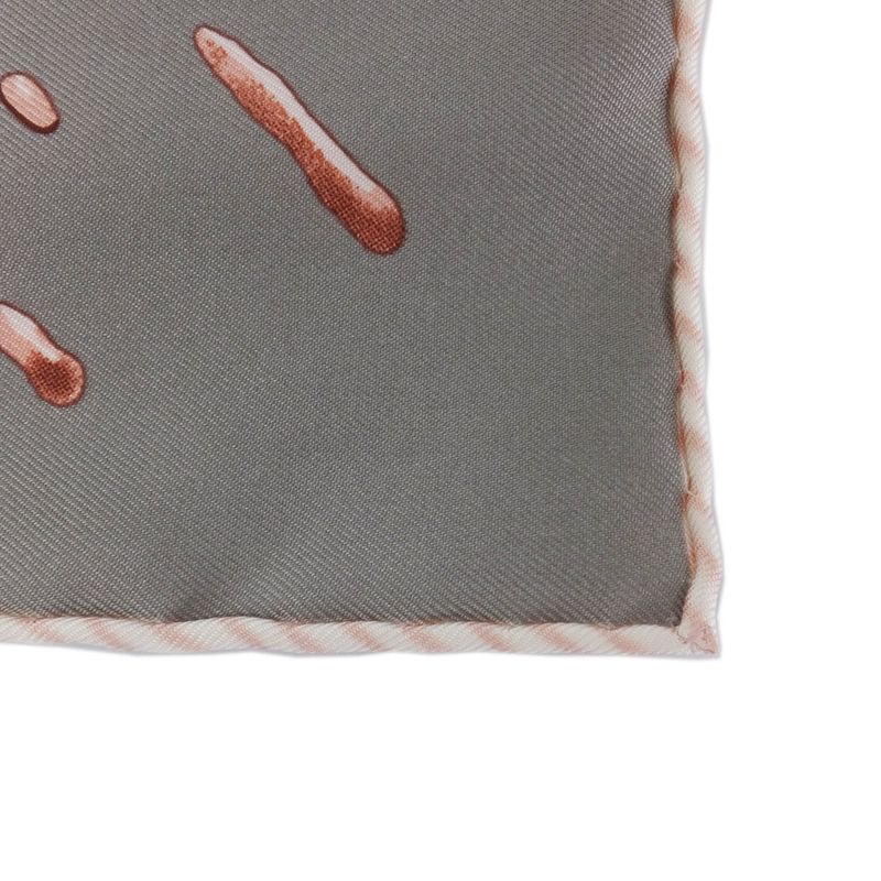 Hermes Carre 45 Gavroche Gray Pink Peinture Fraiche Freshly Painted Scarf