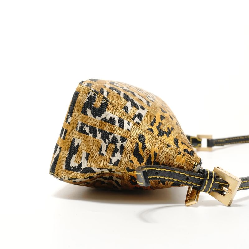 Fendi Shoulder Bag Zucca Leopard Print Pouch