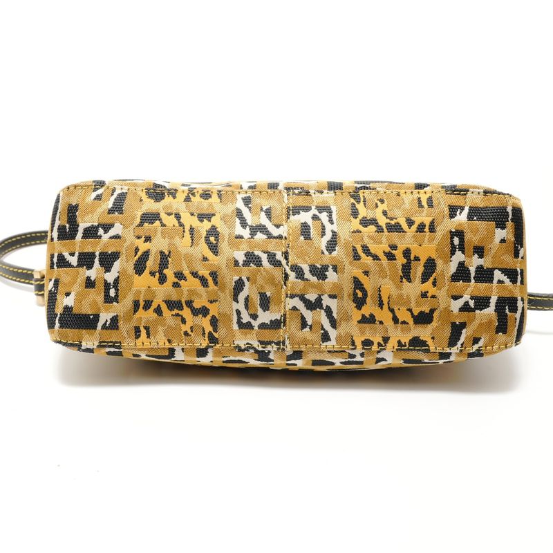 Fendi Shoulder Bag Zucca Leopard Print Pouch
