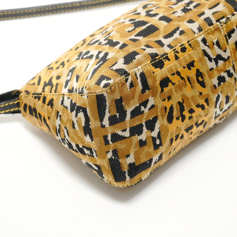 Fendi Shoulder Bag Zucca Leopard Print Pouch