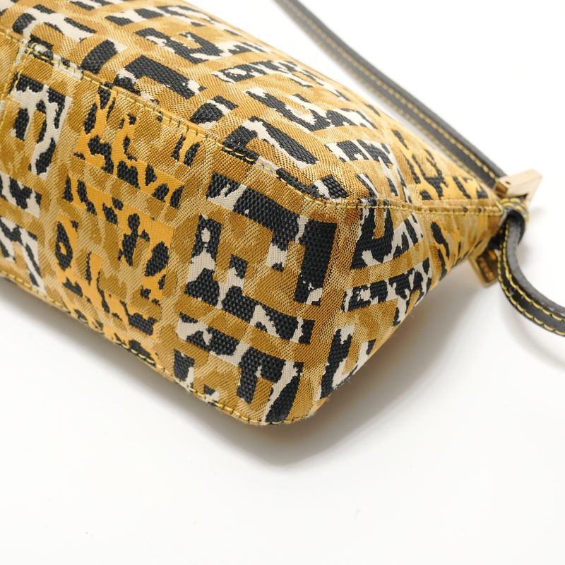 Fendi Shoulder Bag Zucca Leopard Print Pouch