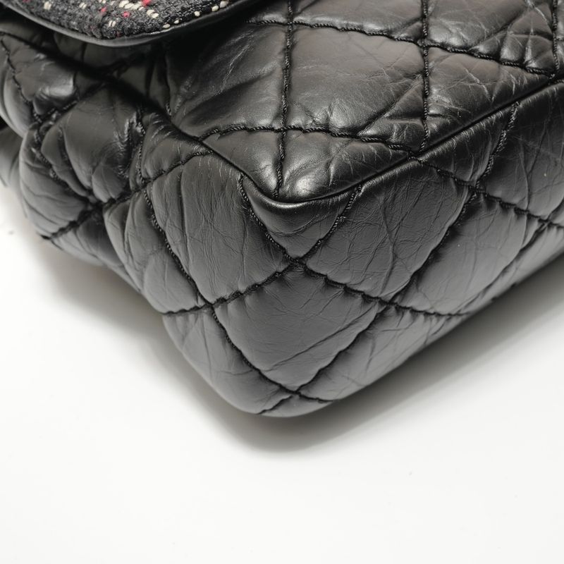 Chanel Shoulder Bag Quilted Tweed 2-Way