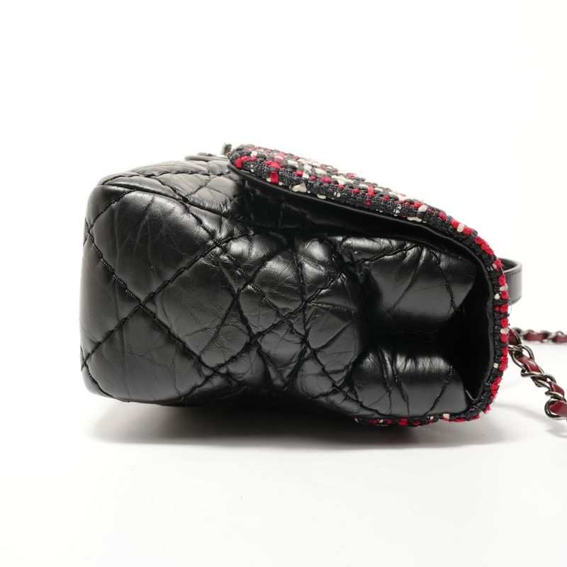 Chanel Shoulder Bag Quilted Tweed 2-Way