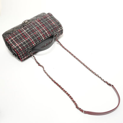 Chanel Shoulder Bag Quilted Tweed 2-Way