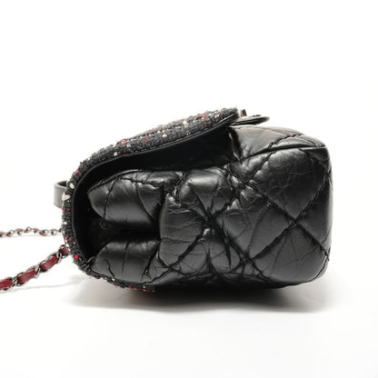 Chanel Shoulder Bag Quilted Tweed 2-Way