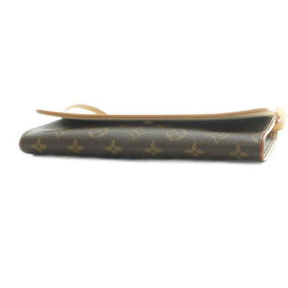 Louis Vuitton Pochette Twin GM Shoulder Bag Flap Monogram Pattern Brown