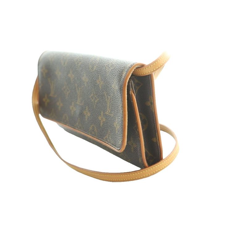 Louis Vuitton Pochette Twin GM Shoulder Bag Flap Monogram Pattern Brown