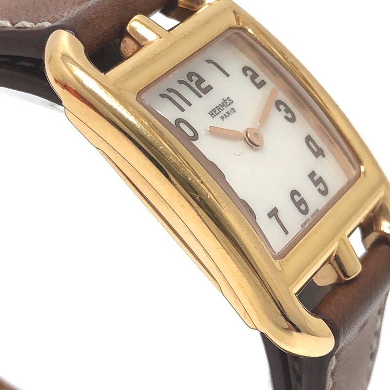Hermes Watch 18k Pink Gold Cape Cod Double Tour