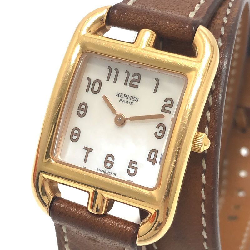 Hermes Watch 18k Pink Gold Cape Cod Double Tour