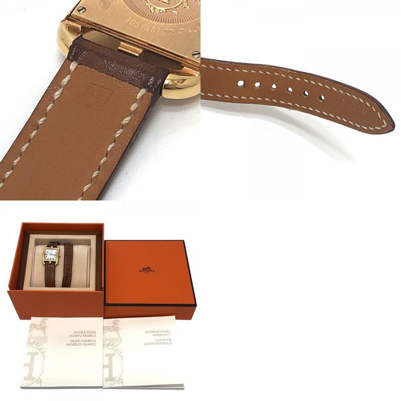 Hermes Watch 18k Pink Gold Cape Cod Double Tour