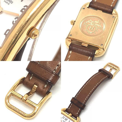Hermes Watch 18k Pink Gold Cape Cod Double Tour