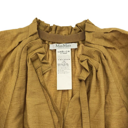 Max Mara Maxmara Linen Silk Long Dress Yellow 34