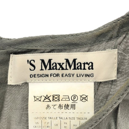 Max Mara S Wally Silk Blend Organdi Dress Gray 34