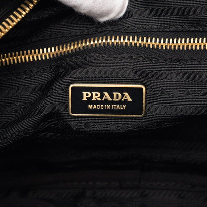 Prada Venezia Handbag Black Multicolor Nylon Leather