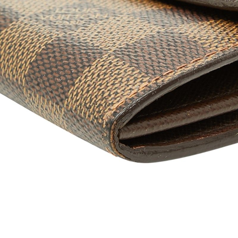 Louis Vuitton Damier Porte-Monnaie Cles Wallet Brown
