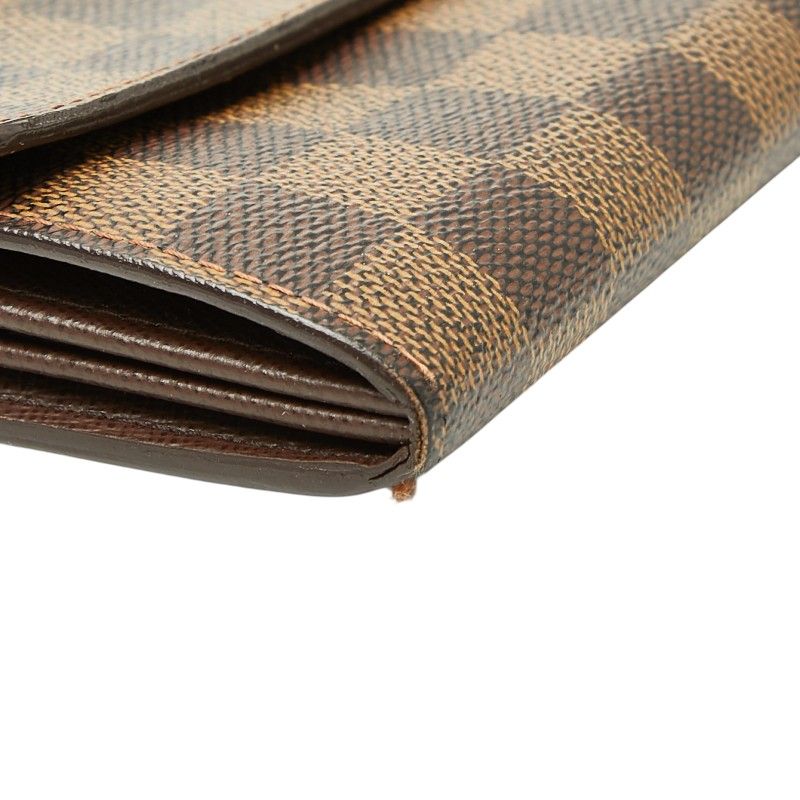 Louis Vuitton Damier Porte-Monnaie Cles Wallet Brown