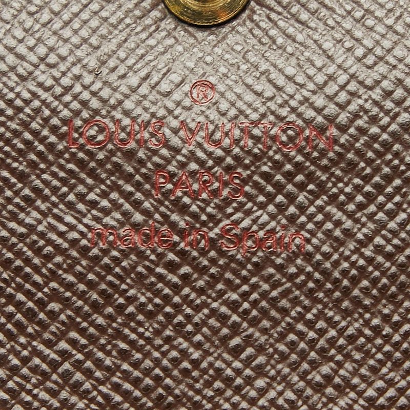 Louis Vuitton Damier Porte-Monnaie Cles Wallet Brown