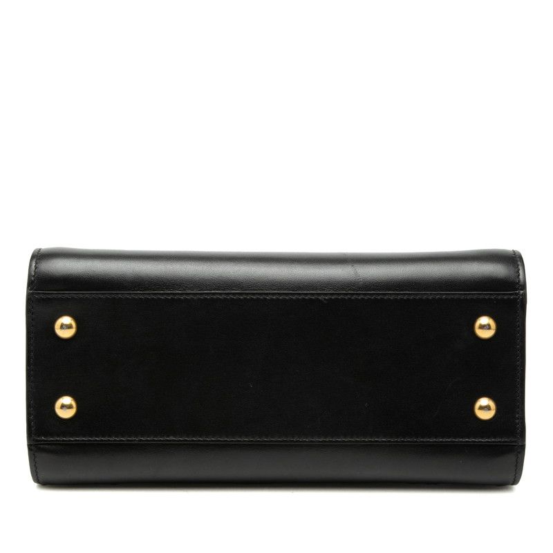 Saint Laurent Baby Cabas 2-Way Shoulder Bag Black Leather