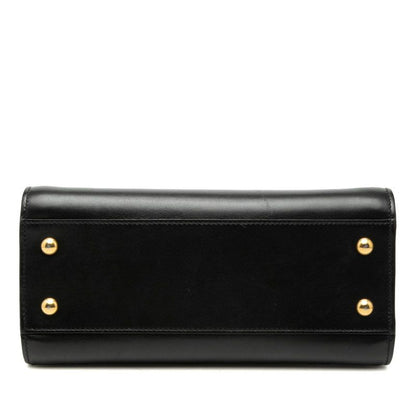 Saint Laurent Baby Cabas 2-Way Shoulder Bag Black Leather