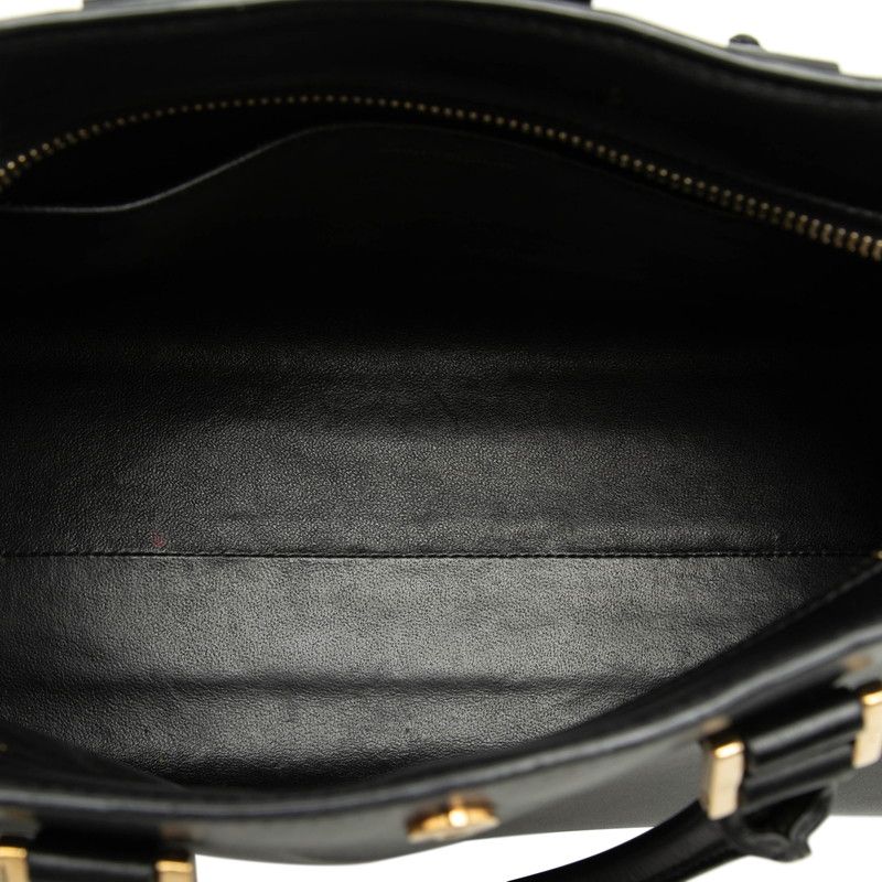 Saint Laurent Baby Cabas 2-Way Shoulder Bag Black Leather