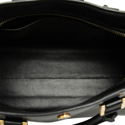 Saint Laurent Baby Cabas 2-Way Shoulder Bag Black Leather