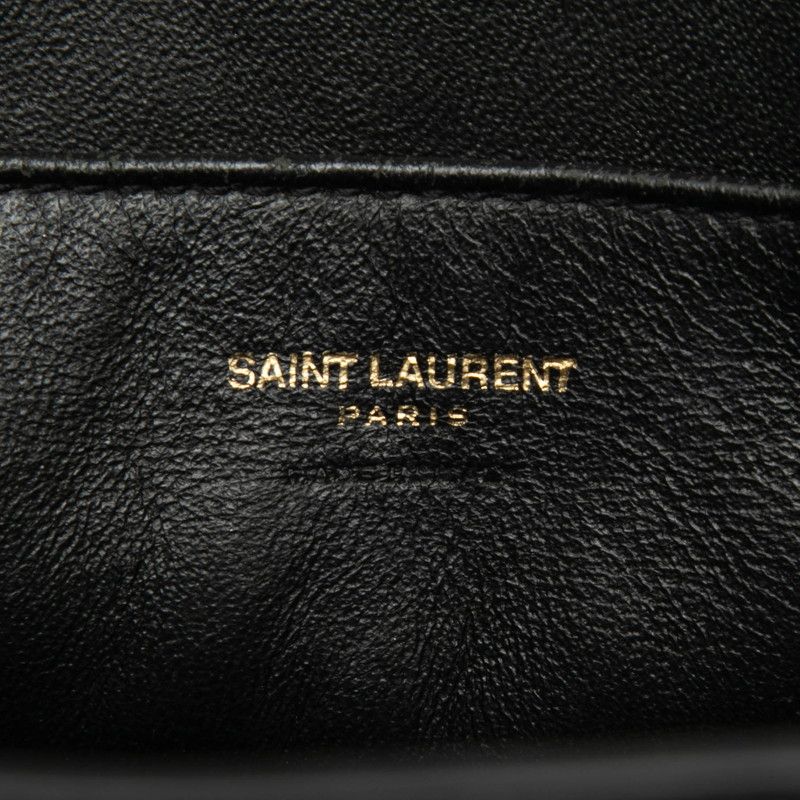 Saint Laurent Baby Cabas 2-Way Shoulder Bag Black Leather